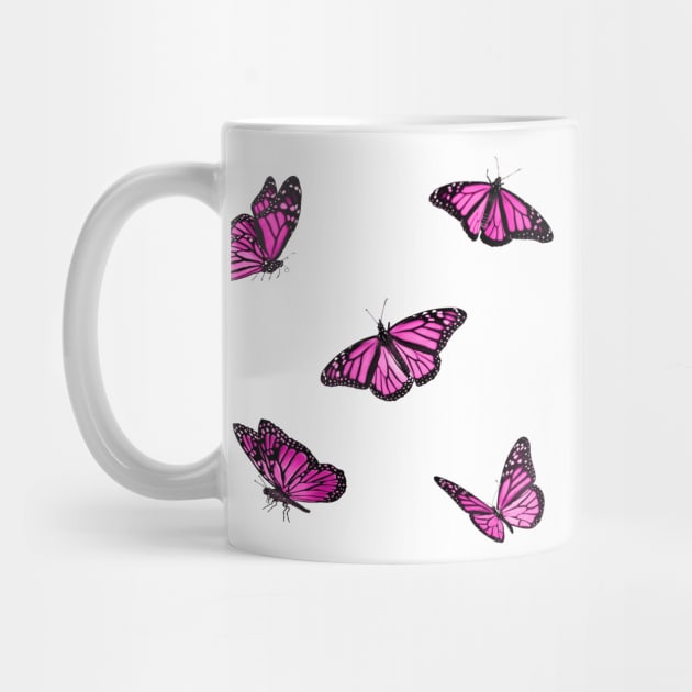 Pink Butterflies Sticker Pack by casserolestan